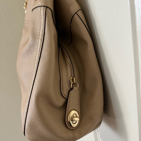 Coach Pebble Leather Eddie Shoulder Bag in Light Beechwood Color - Picture 3 of 14